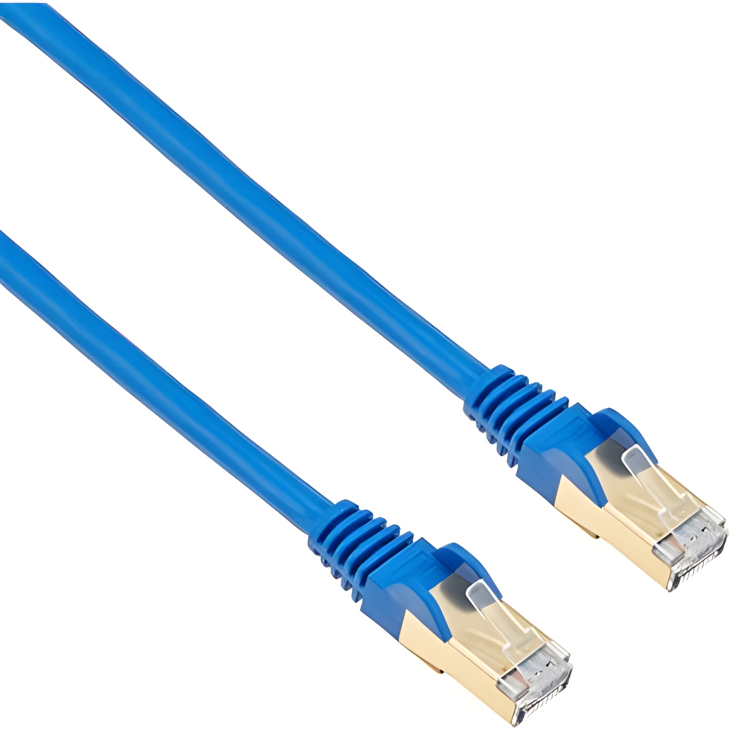 Startech.com cable de 0,5m de red ethernet rj45 cat6a blindado stp - cable sin enganche snagless - azul,garantia lifetime