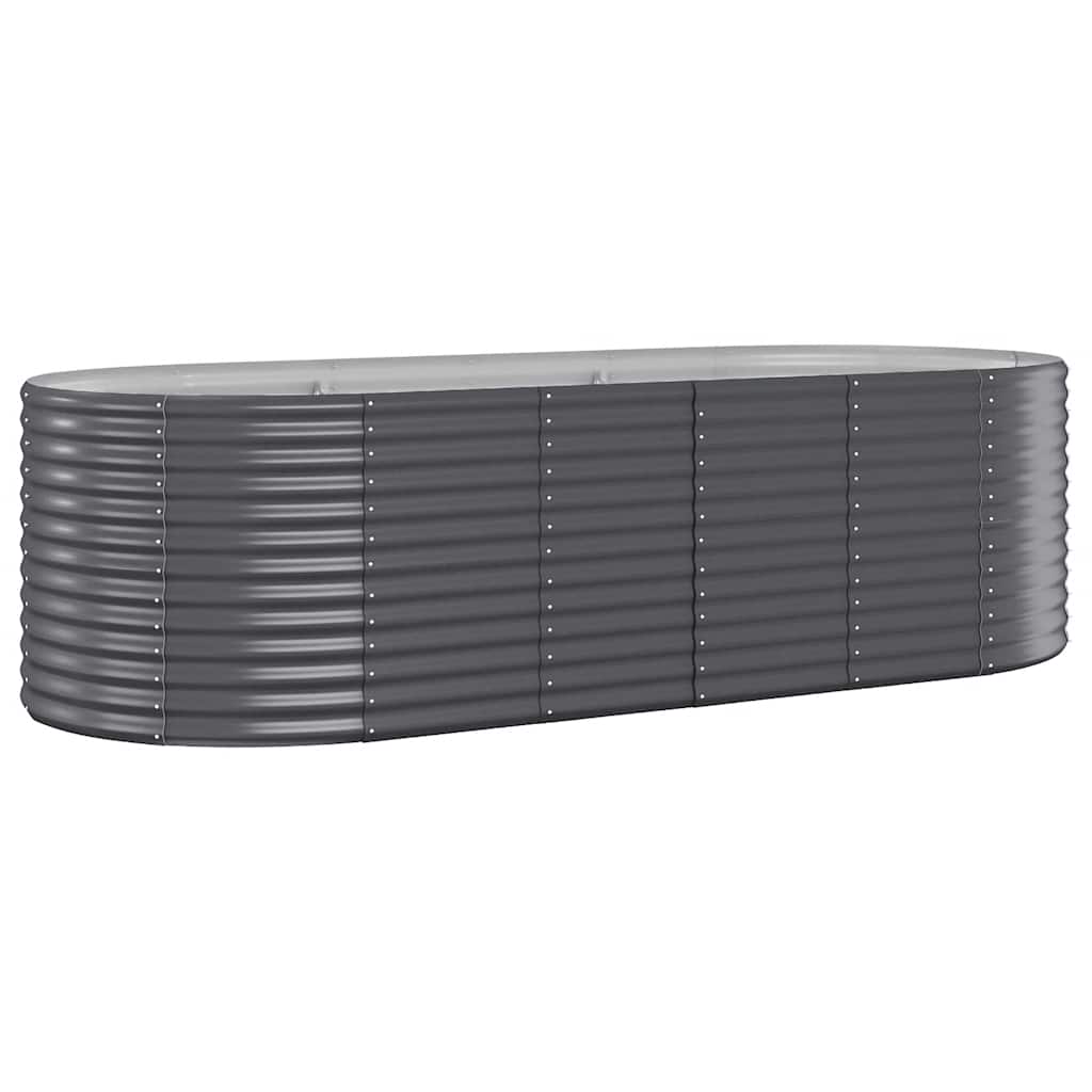 vidaXL Jardinera arriate acero galvanizado antracita 249x100x68cm