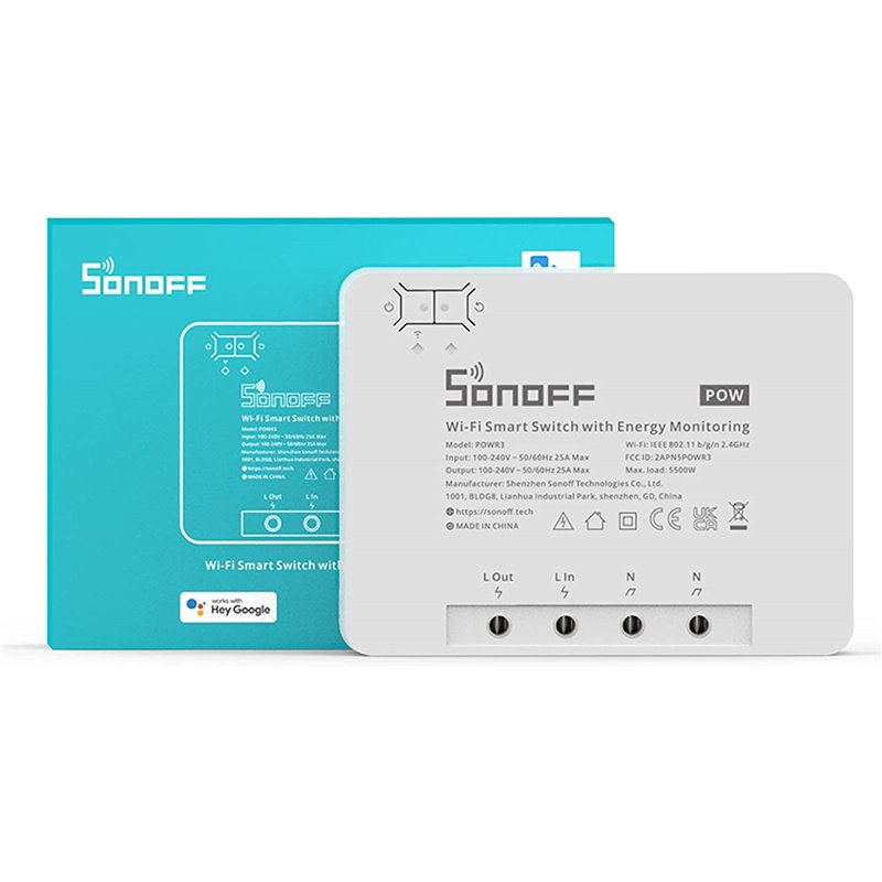 POWR3 - Interruptor inteligente de alta potencia para encendido/apagado con monitoreo de energía