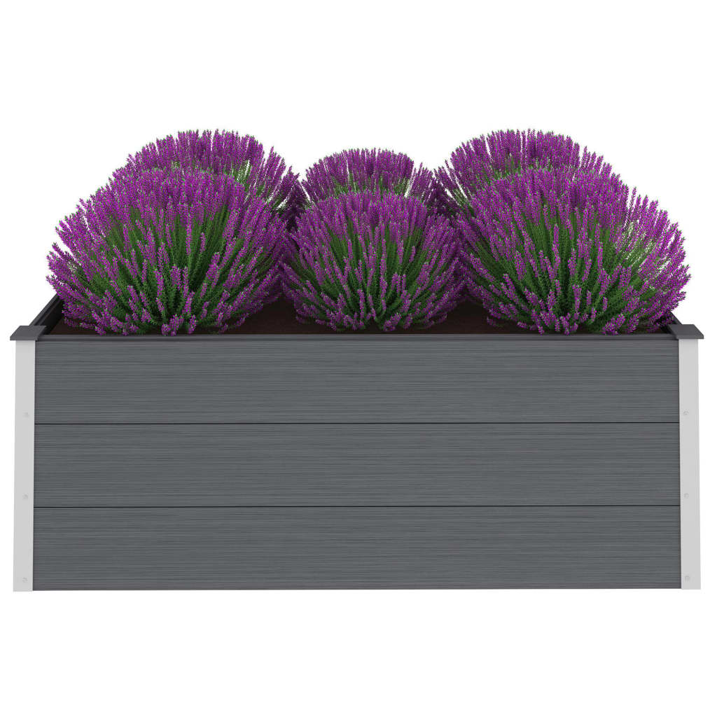 vidaXL Arriate de WPC gris dimensiones 100 x 50 x 54 cm,  100 x 50 x 91 cm,  100 x 100 x 54 cm y mas