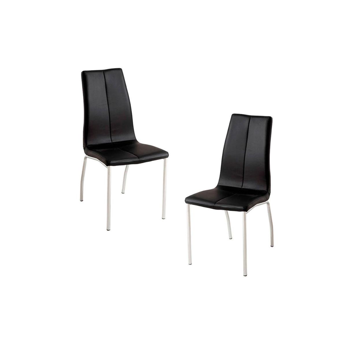Regalos Miguel - Packs Sillas Comedor - Pack 2 Sillas Humi Polipiel - Negro