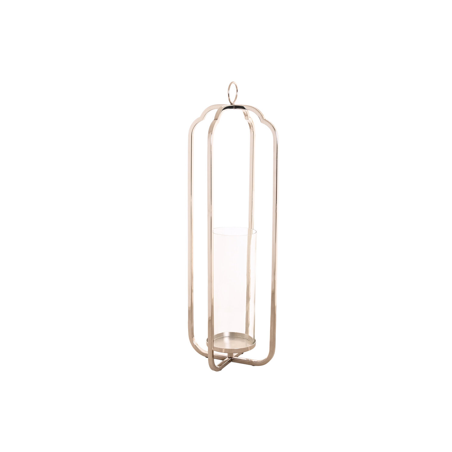 Portavela acero cristal 21x21x62 cromado plateado , La mejor decoración para tu hogar.