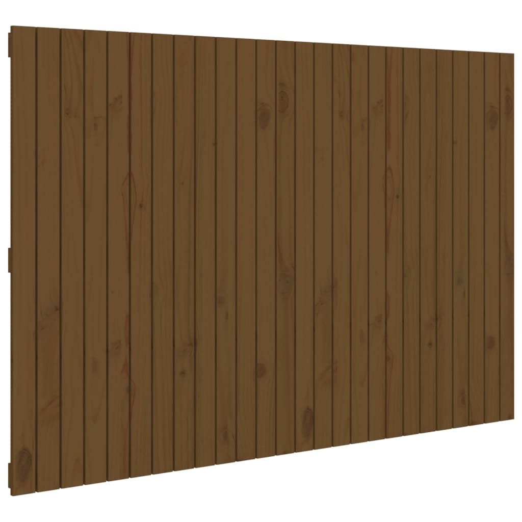vidaXL Cabecero de cama de pared madera maciza de pino 166x3x110 cm