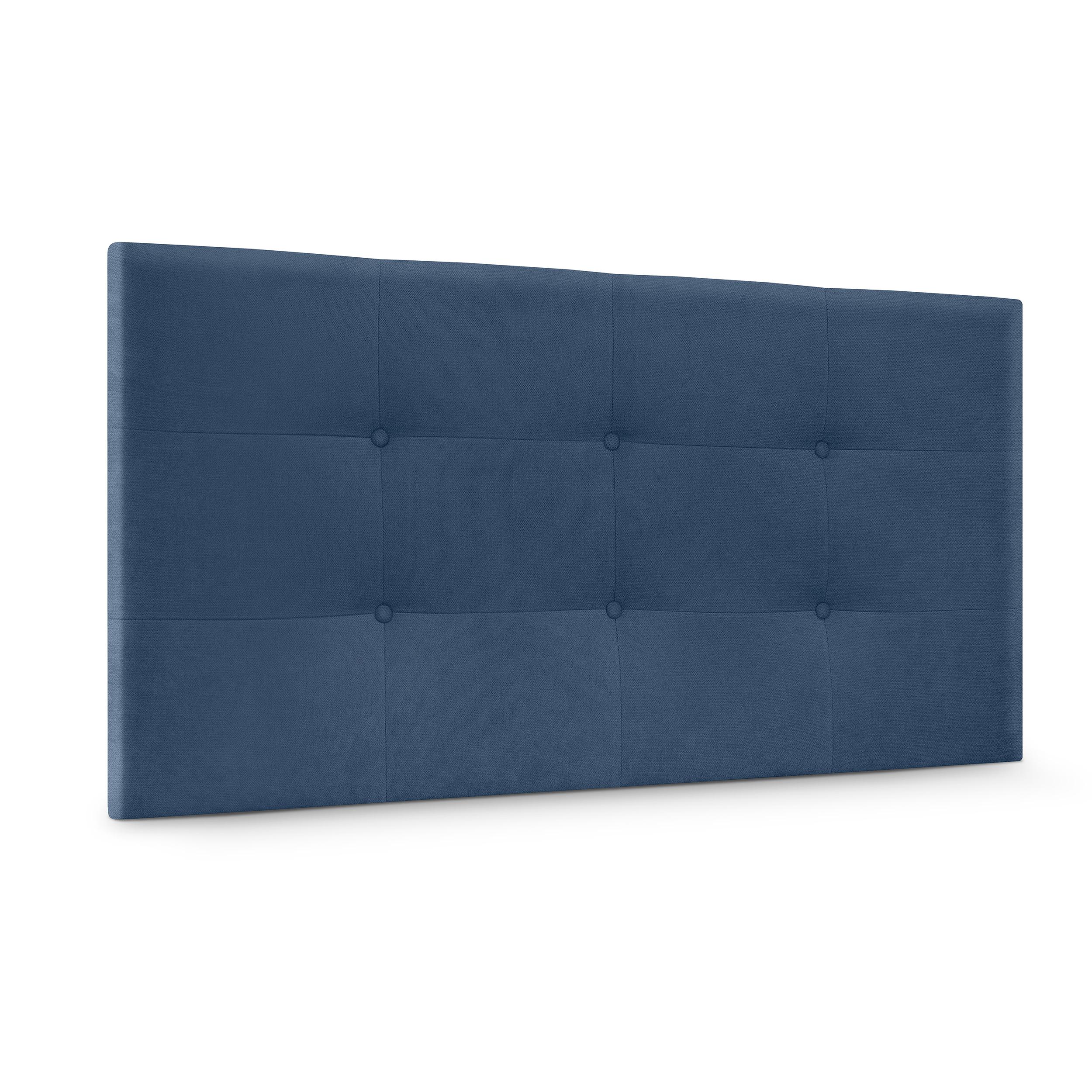 DHOME Cabecero Capitone Tapizado Polipiel o Tela Acualine con 8cm de Grosor Cabezales de Cama Acolchado Capitoné Cabeceros de Cama (Azul Tela)
