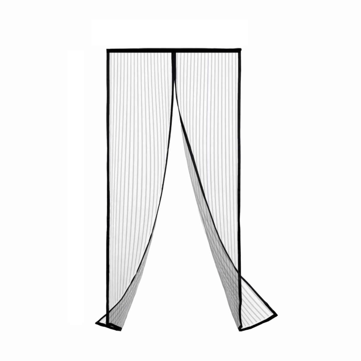 JOWY Mosquitera magnética para Puerta Negra y Blanca, varias Medidas, Cortina antimosquito de Malla, Cierre automático con imanes, Mantiene el Aire Fresco (90 * 210cm, Negro)