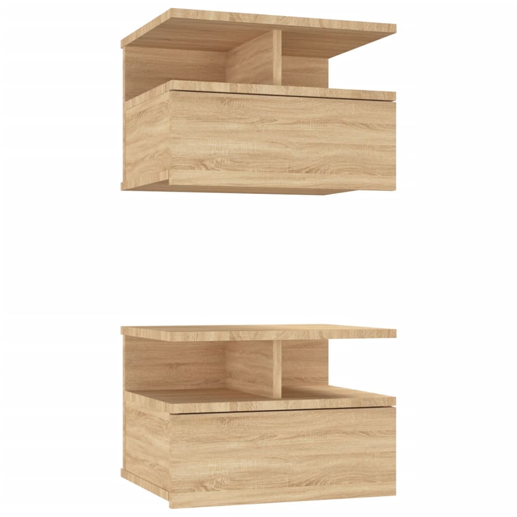 Vidaxl - Mesita de Noche Flotante de Madera Blanca 40x31x27 Cm