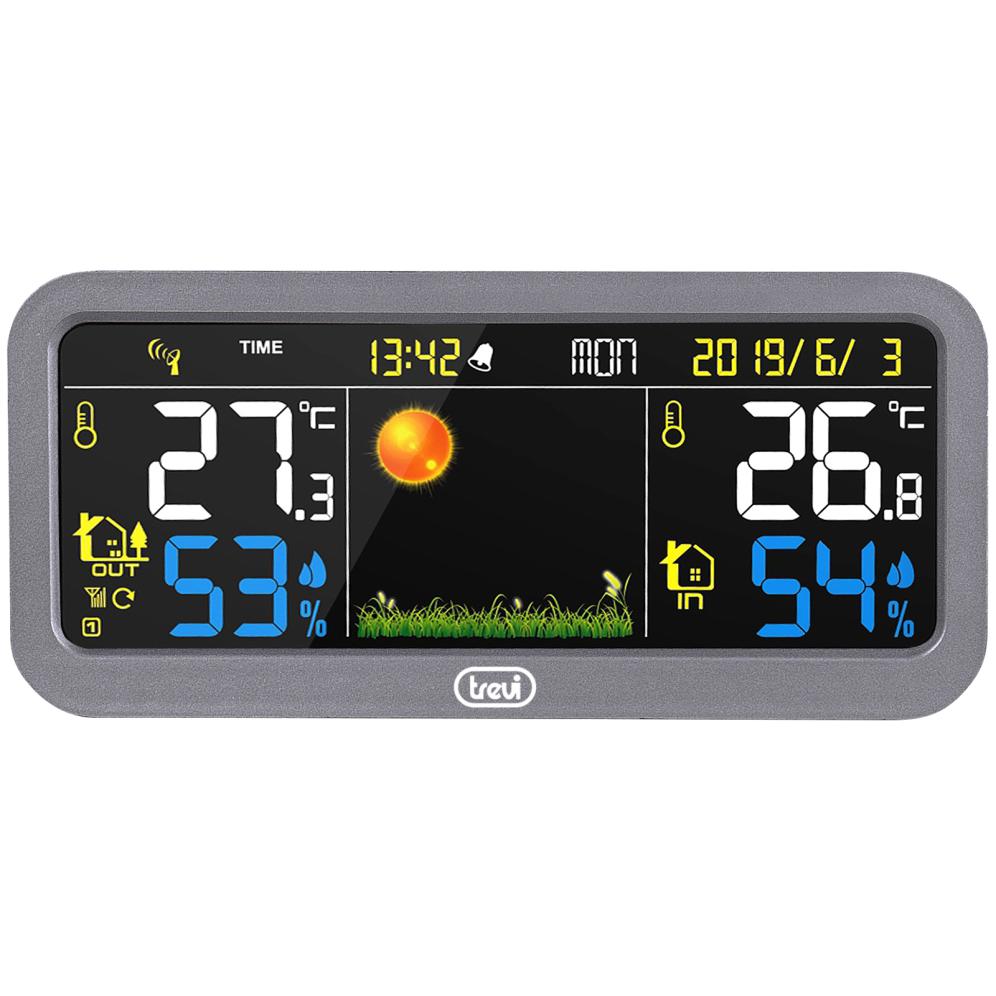 Estación Meteorológica Trevi ME 3P20 RC Gris LCD Ac/batería - Medición de Temperatura, Barómetro, Higrómetro