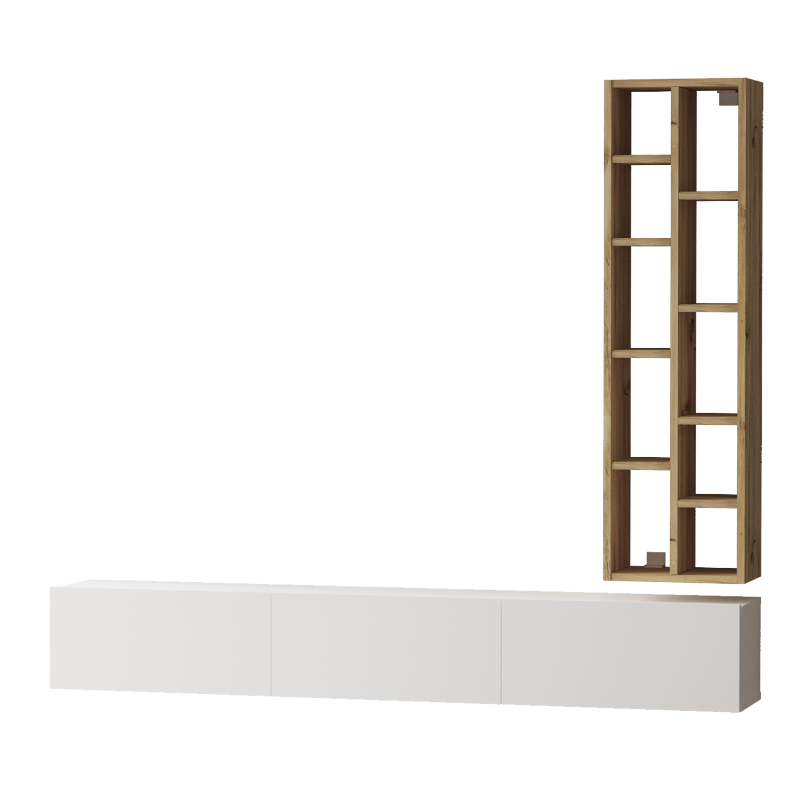 Venprodin - Mueble Para Tv Y Estantería Luvio