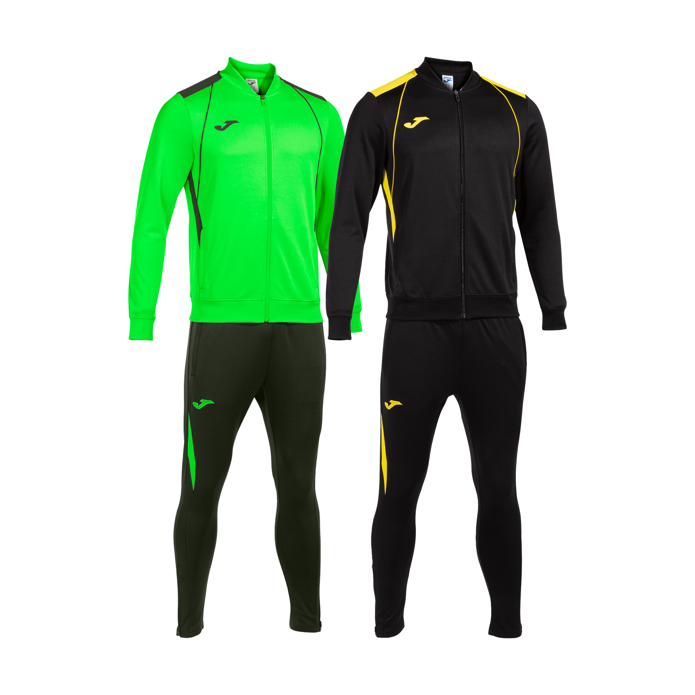 Pack de 2 Chandal Hombre Joma Championship VII 103083 Verde Flúor Negro 021 y Negro Amarillo 109 Suave