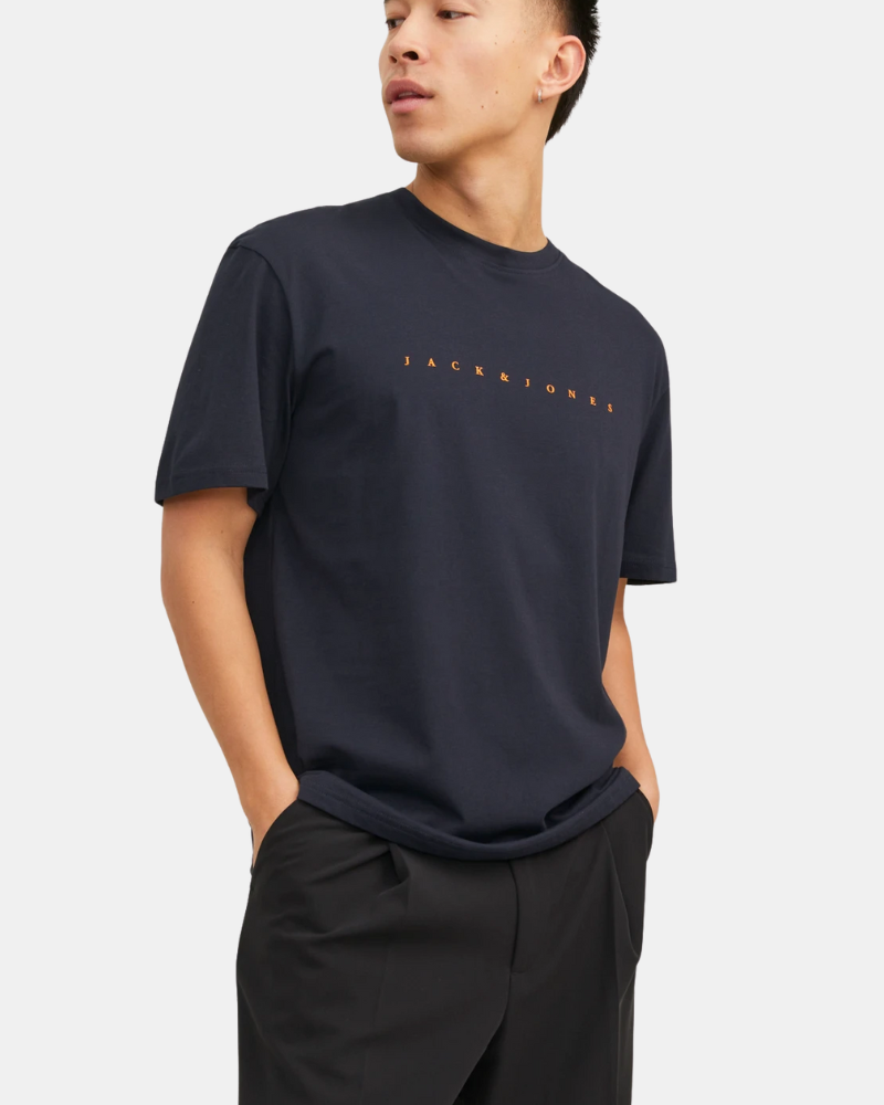 JACK AND JONES 12234746 STAR Camisetas Manga corta Hombre Azul