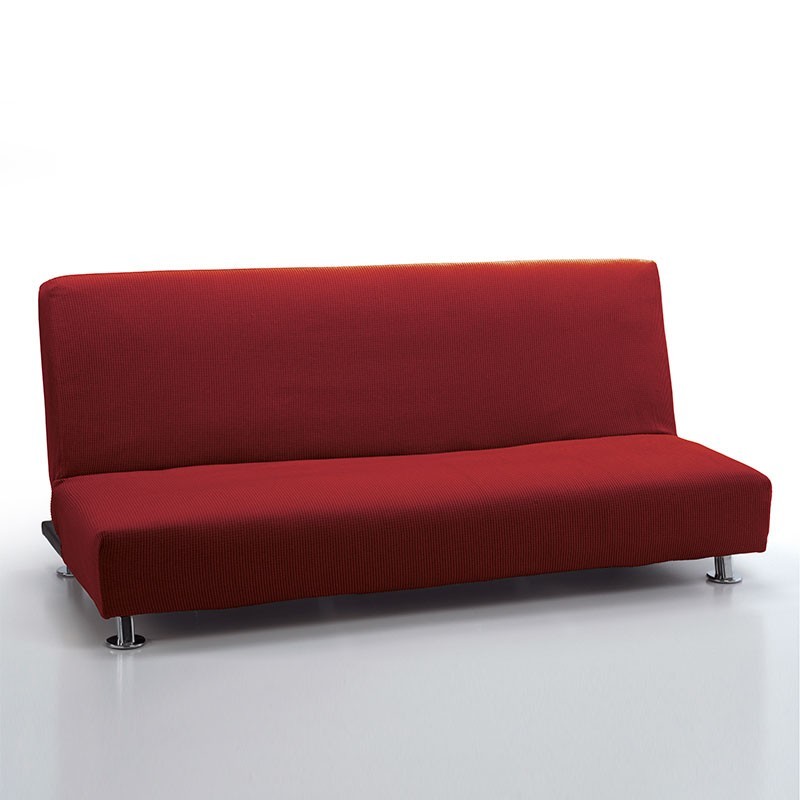 MAXIFUNDAS FUNDAS DE SOFA & CHAISE LONGUE Funda Sofá Cama Strada 3 Plazas Burdeos - Ajuste Perfecto