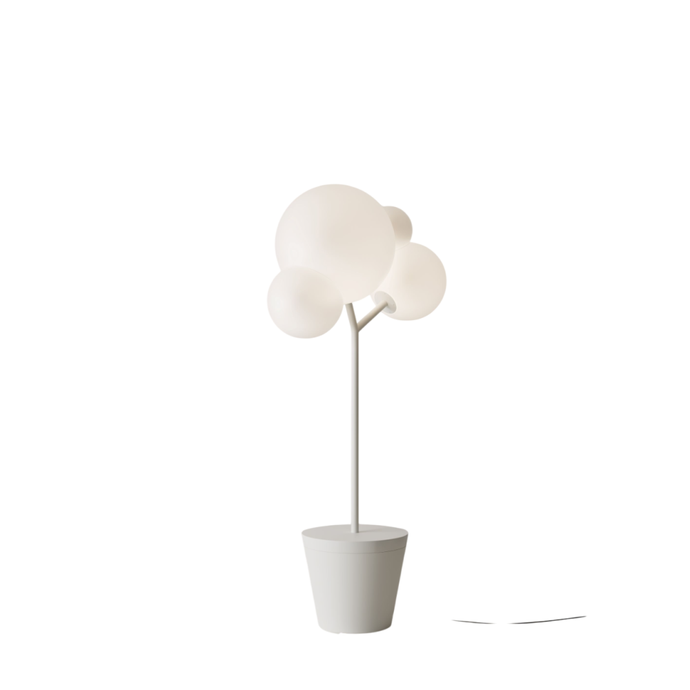 Lámpara de pie Zafferano - Tree of Light para exterior e interior, color blanco - Lámpara de pie LED E27 - Superficie de apoyo orientable