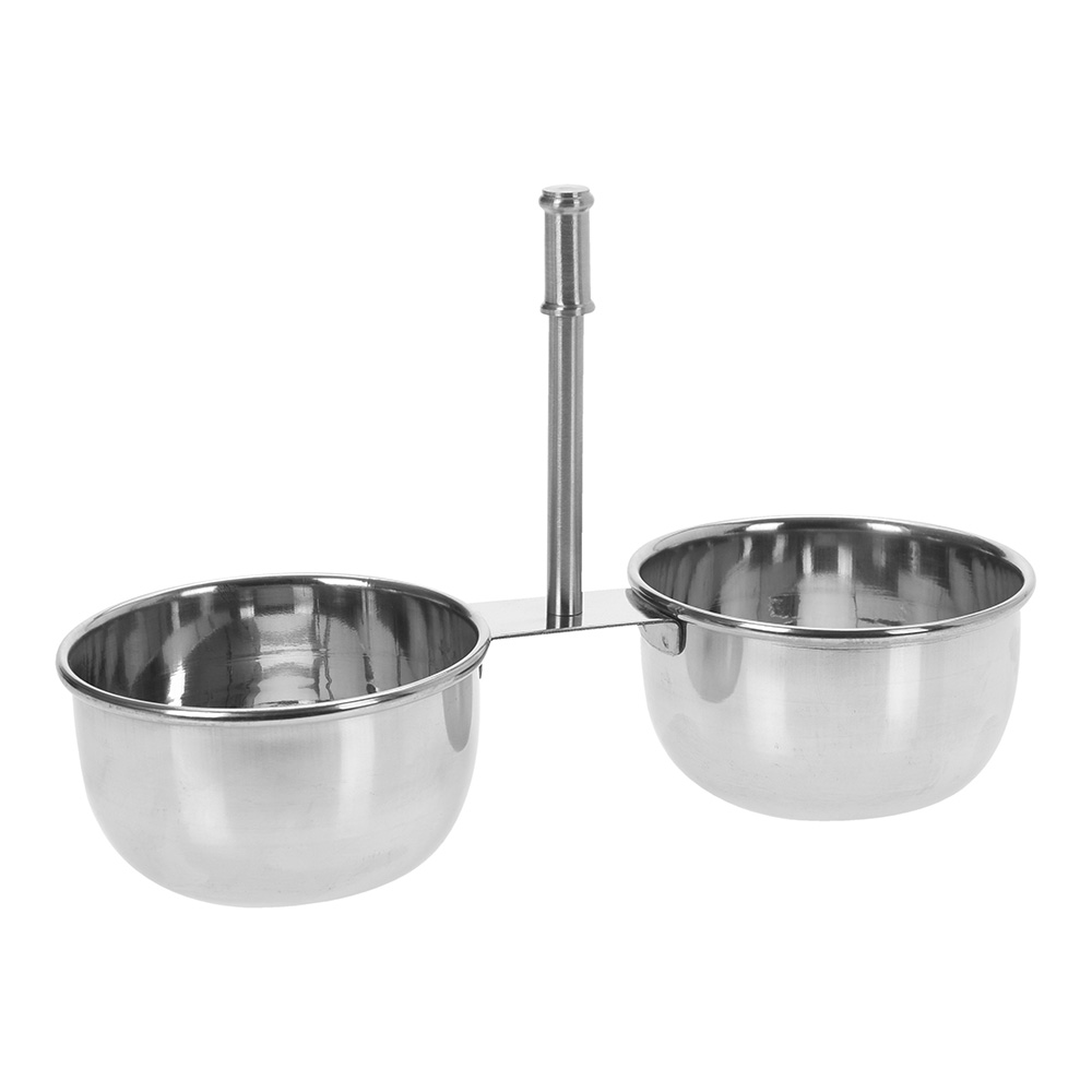 Recipiente Doble para Salsas de Acero Inoxidable 21x9x14 5cm