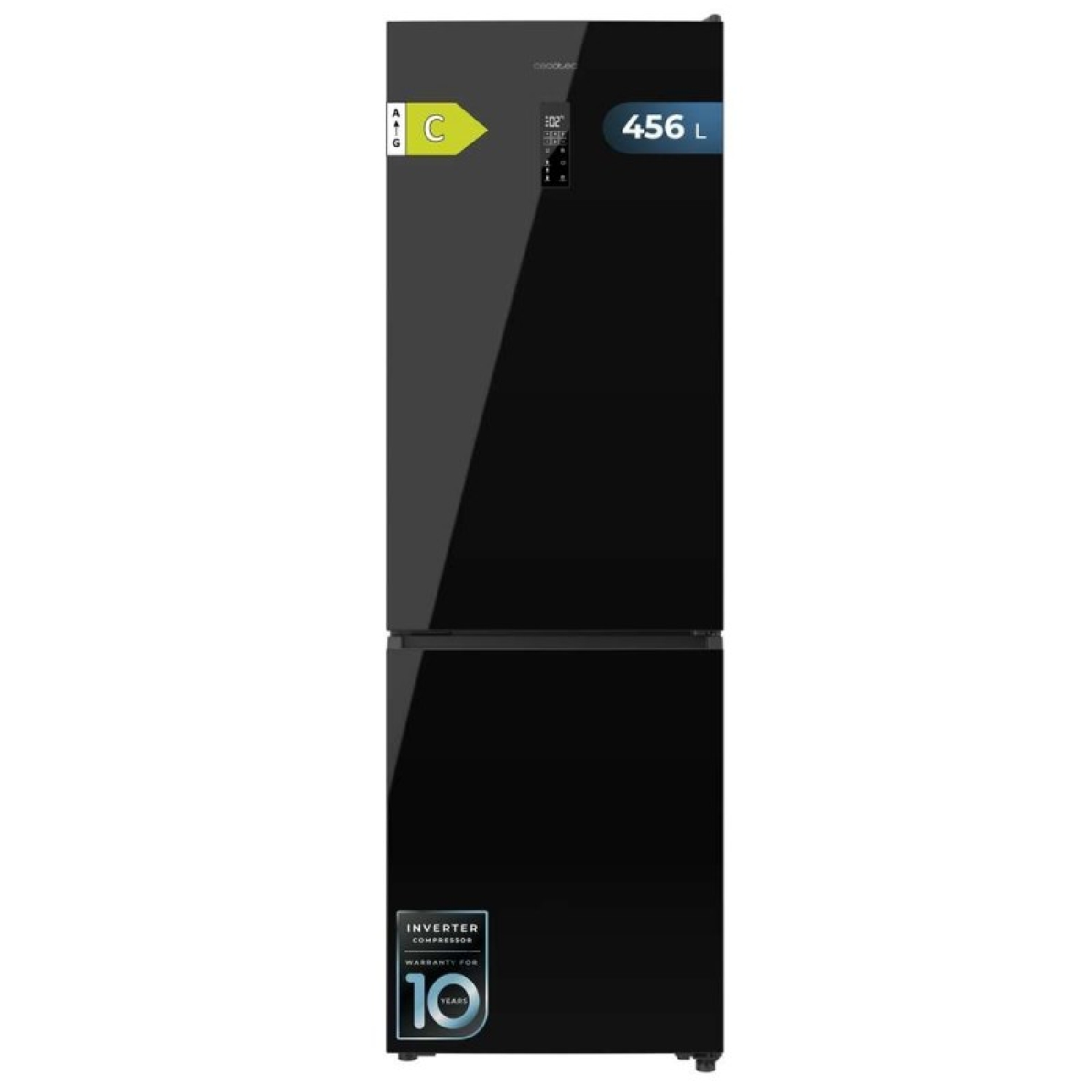 Cecotec Frigorífico Combi 456L Total No Frost Bolero CoolMarket Combi 456 Black Glass C. Altura 201cm y 59,5cm Ancho