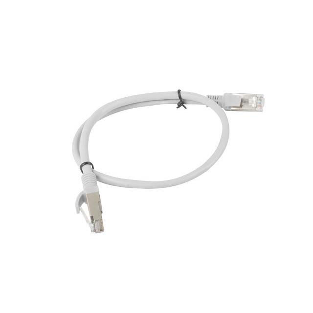 Cable de Red Lanberg Cat.6 UTP 0.5m Gris de Alta Velocidad