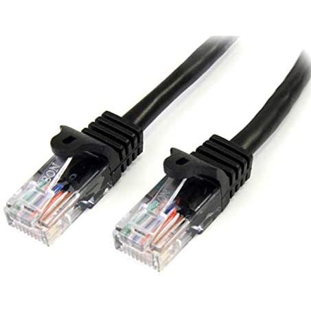 Startech.com cable de 2m negro de red fast ethernet cat5e rj45 sin enganche - cable patch snagless,garantia lifetime