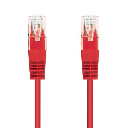 CABLEPELADO - Cable de Red UTP CAT6 - Cable Ethernet - cable trenzado - RJ45 - compatible PC, PS4, PS5, Xbox, Smart TV, server - rojo - 3 metros