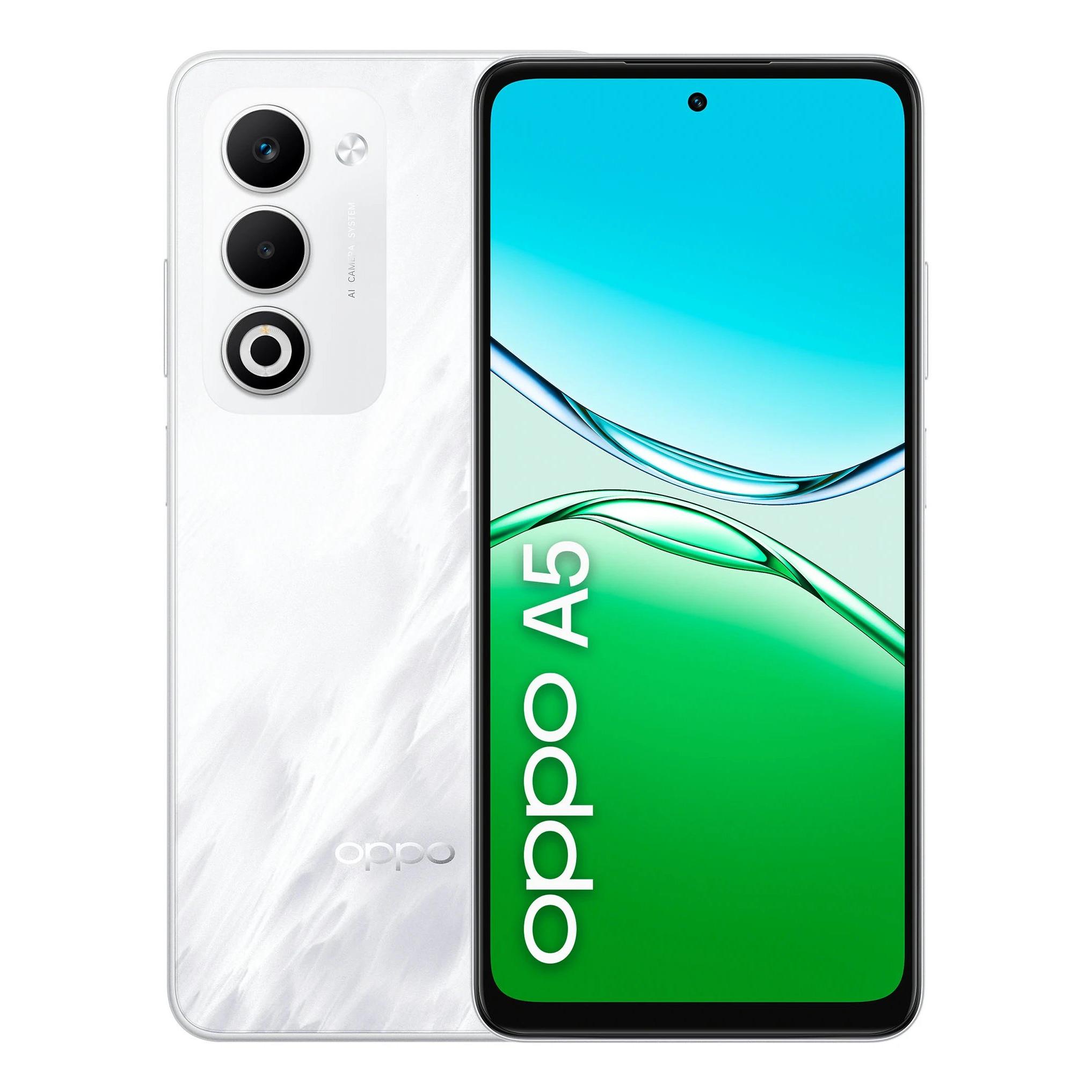 Smartphone Oppo A5 TF271472465 128 GB 4 GB RAM 6,67" 4G Cámara 50 MP Pantalla 6.67" Batería 6000 mAh SIM doble Procesador Snapdragon Blanco