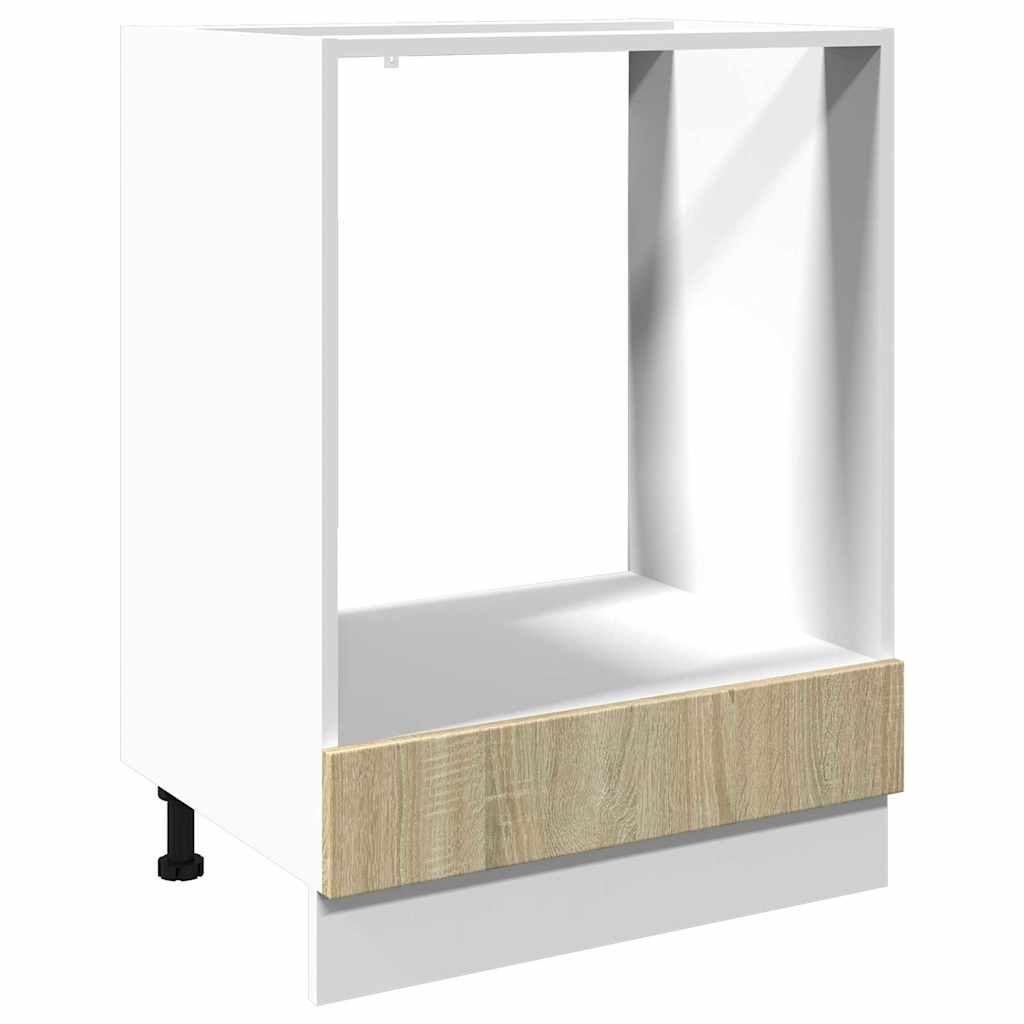 vidaXL Armario de horno madera contrachapada color roble 60x46x81,5 cm