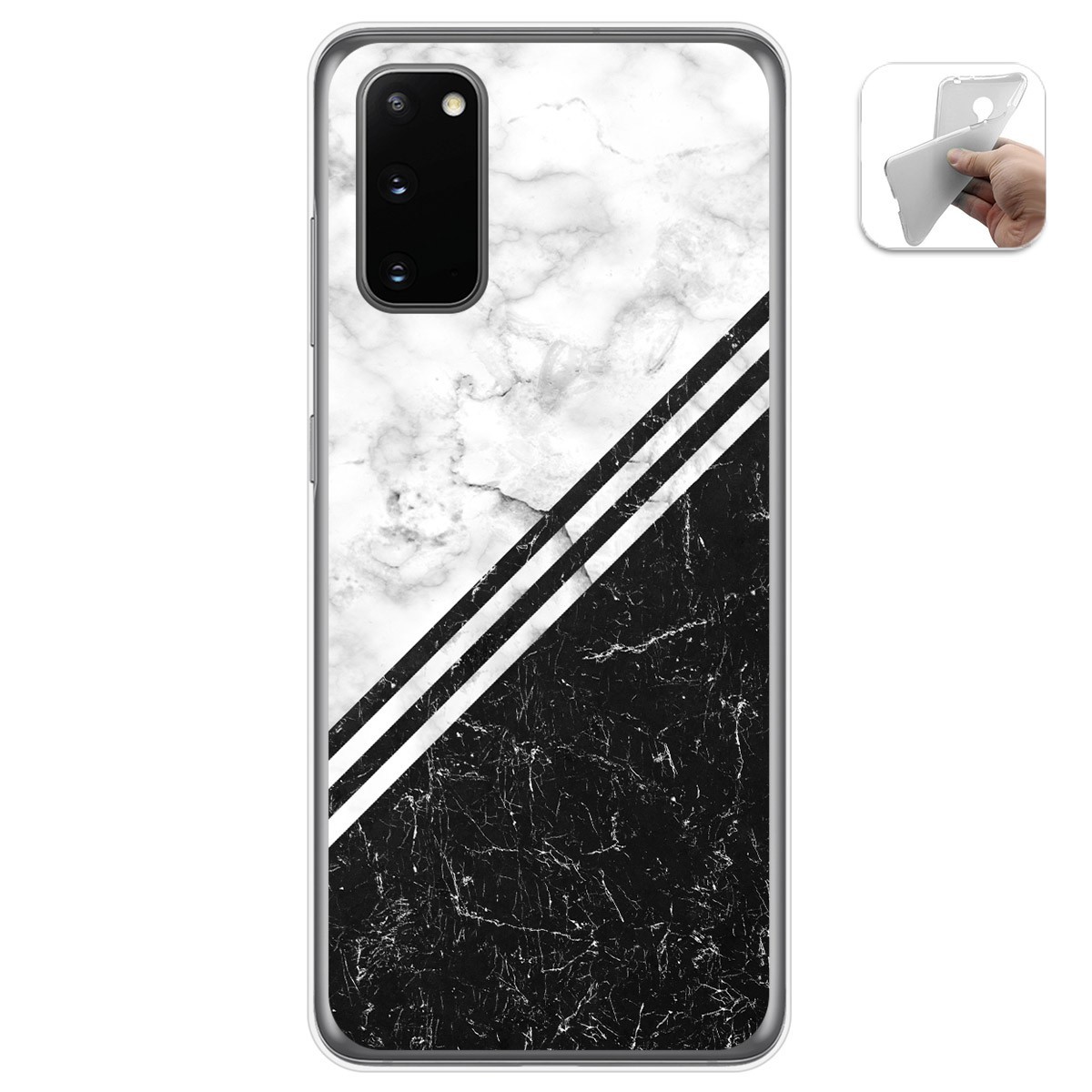 Tumundosmartphone Funda Gel Tpu para Samsung Galaxy A41 diseño Mármol 01 Dibujos