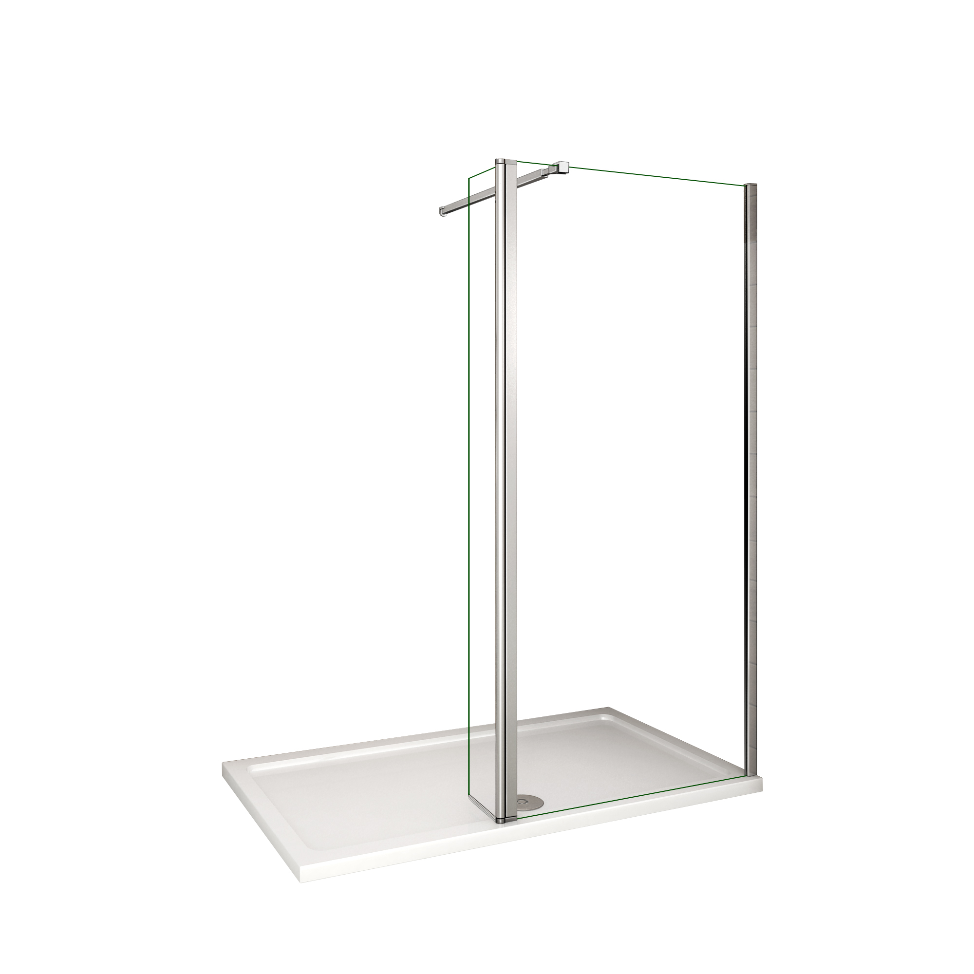 Walkin,Panel con Película de Seguridad+Lateral giratorio,Vidrio 8mm,Barra ajustable 73-120cm,[(83.9-85.9)+40]x200cm