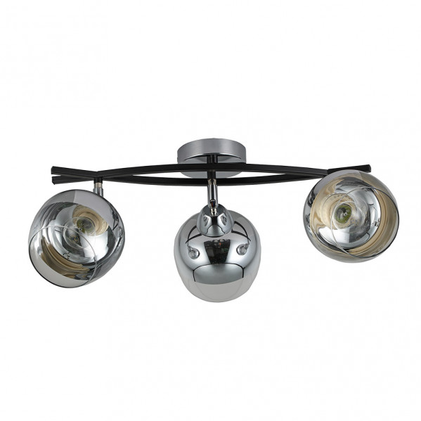 Regleta plafon de 3 focos DENALI cromo FABRILAMP
