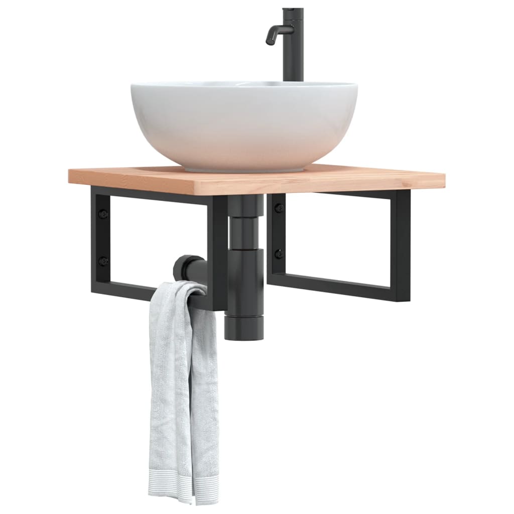 vidaXL Soportes estante de lavabo 2 uds rectangular acero Color Blanco,  Negro, y mas