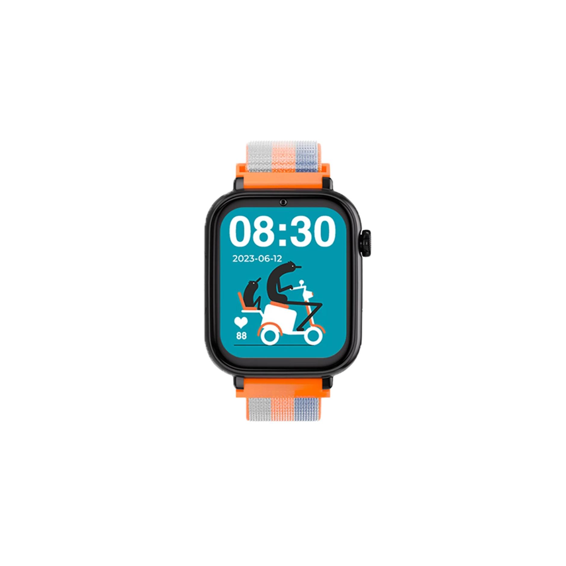 Reloj gps niño SaveFamily Relojes con GPS SaveWatch Plus 4G Reloj Inteligente niño Llamada Vídeo Face ID Correas Personalizables UltraSlim Fondos Pantalla Musica Bluetooth App Store Tela Orange Save Family relojes inteligentes smartwatch NO INCLUYE SIM