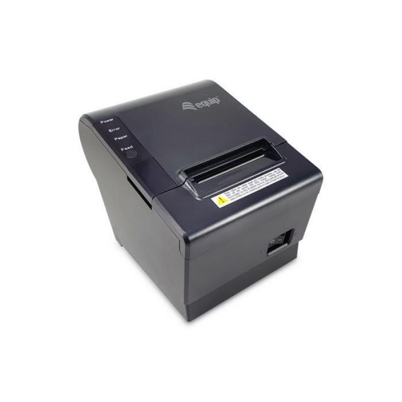 Equip 351001 Impresora térmica de recibos POS de 58 mm con cortador automático, conexión USB/Ethernet/cajón de efectivo