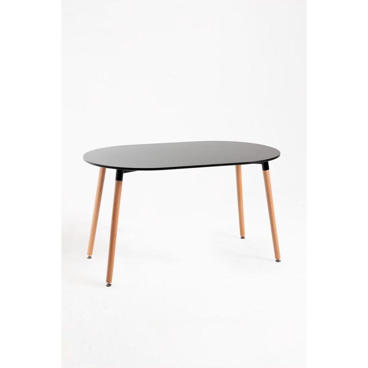 Regalos Miguel - Estilo Nórdico - Mesa Tower Ovalada 130 x 80 cm - Negro