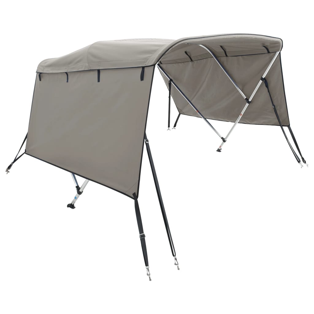 vidaXL Toldo bimini 3 arcos con paredes laterales 183x(170-182)x137 cm Color anthracite grey,  Blanco,  Azul y mas