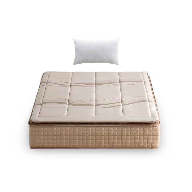 Dream&co – Pack Colchón CALYPSO 31 cm Premium (Viscoelástico + Látex + Muelles Ensacados) + Almohada Fibra Hueca Suave