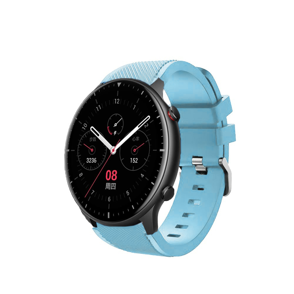 Correas de silicona para Amazfit GTR GTR 2 GTR 3 GTR 4 GTR 2e pulseras de colores para reloj inteligente smartwatch, tejido suave impermeable cierre con hebilla