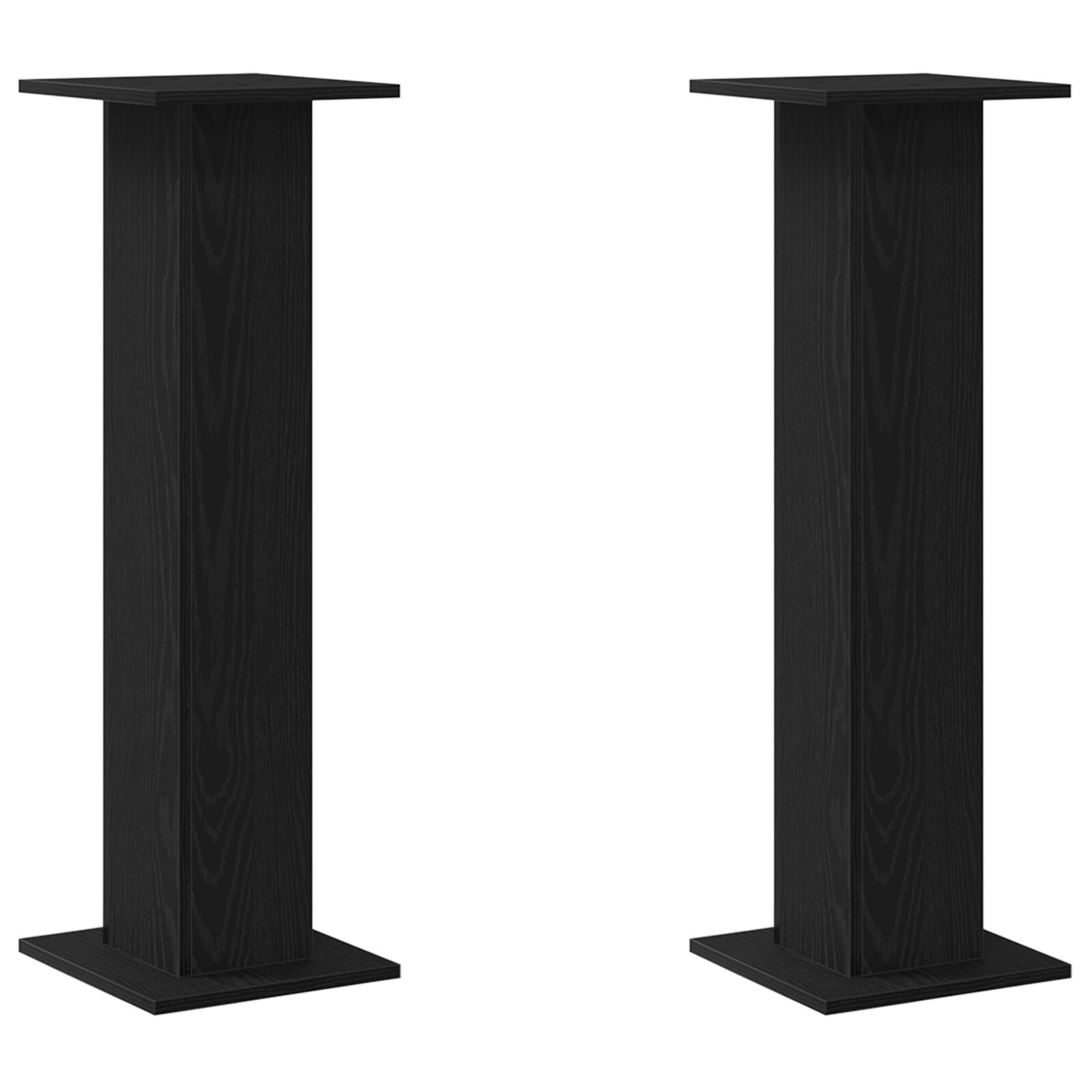 vidaXL Soporte para plantas 2 piezas Negro Roble 30x30x95 cm Madera elaborada