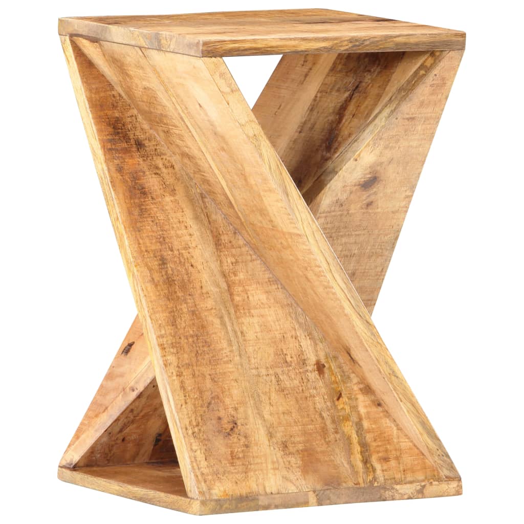 Mesa Auxiliar Vidaxl de Madera Maciza de Mango/acacia/reciclada 35x35x55 Cm