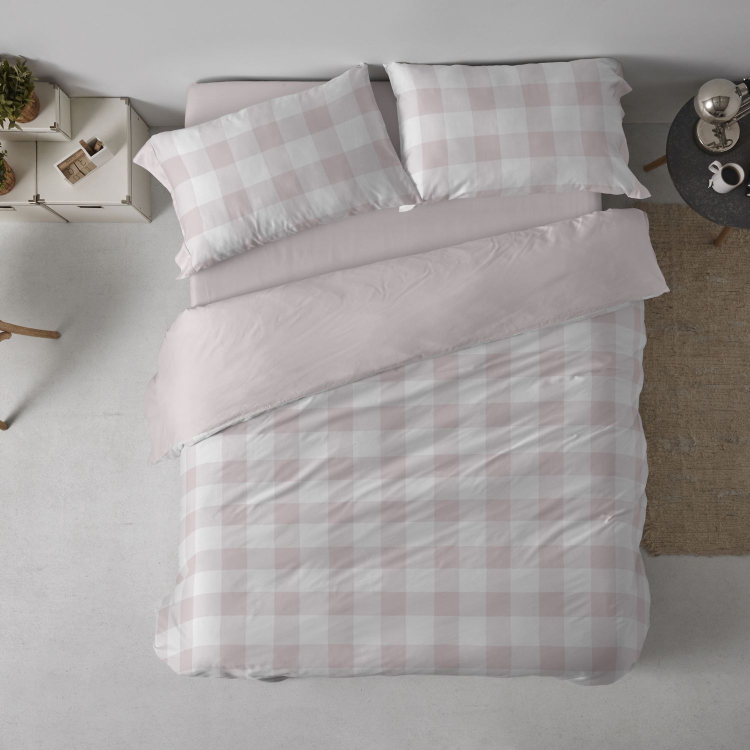 Funda Nórdica BURRITO BLANCO 50% Algodón Diseño Geométrico Azul - Tacto Suave, Fácil Planchado, Alta Durabilidad - Cama 90-200cm