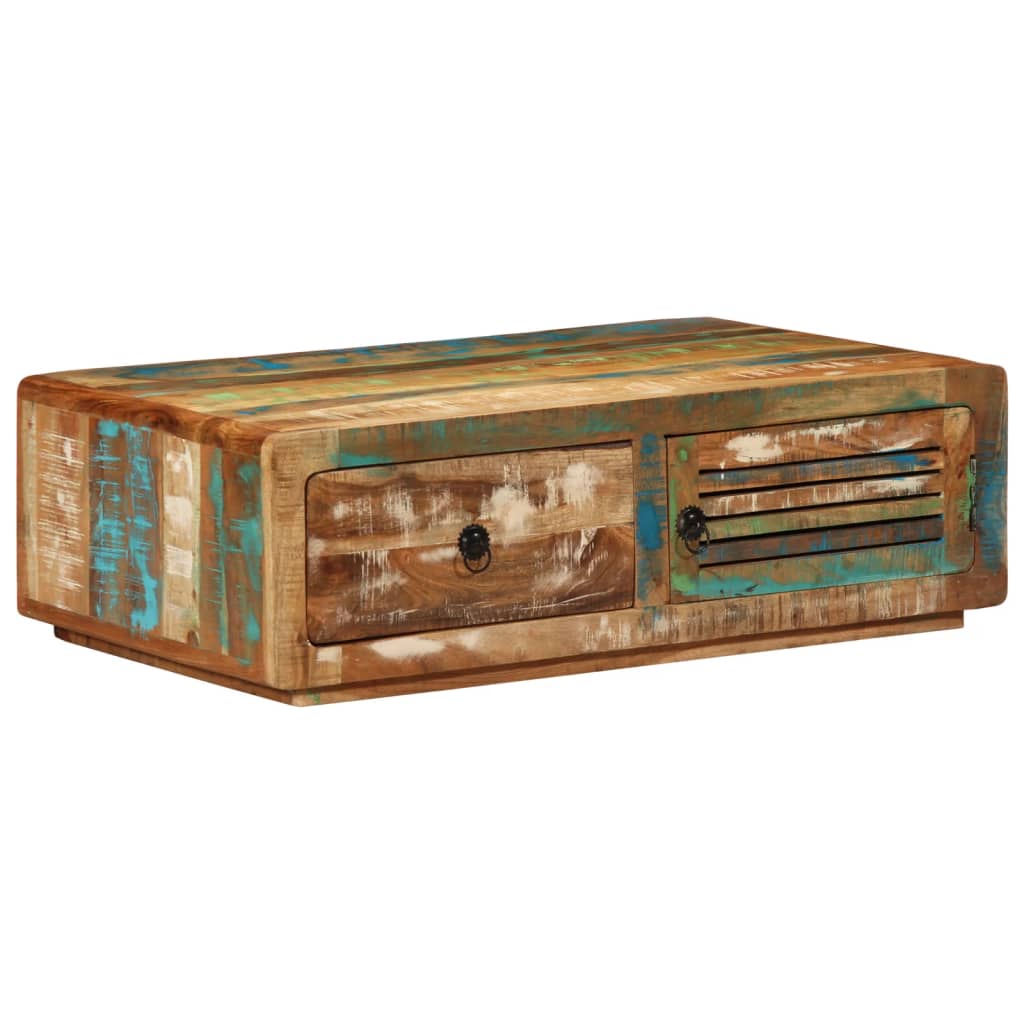 Mesa de Centro Vidaxl de Madera Maciza Reciclada 90 X 60 X 29 Cm