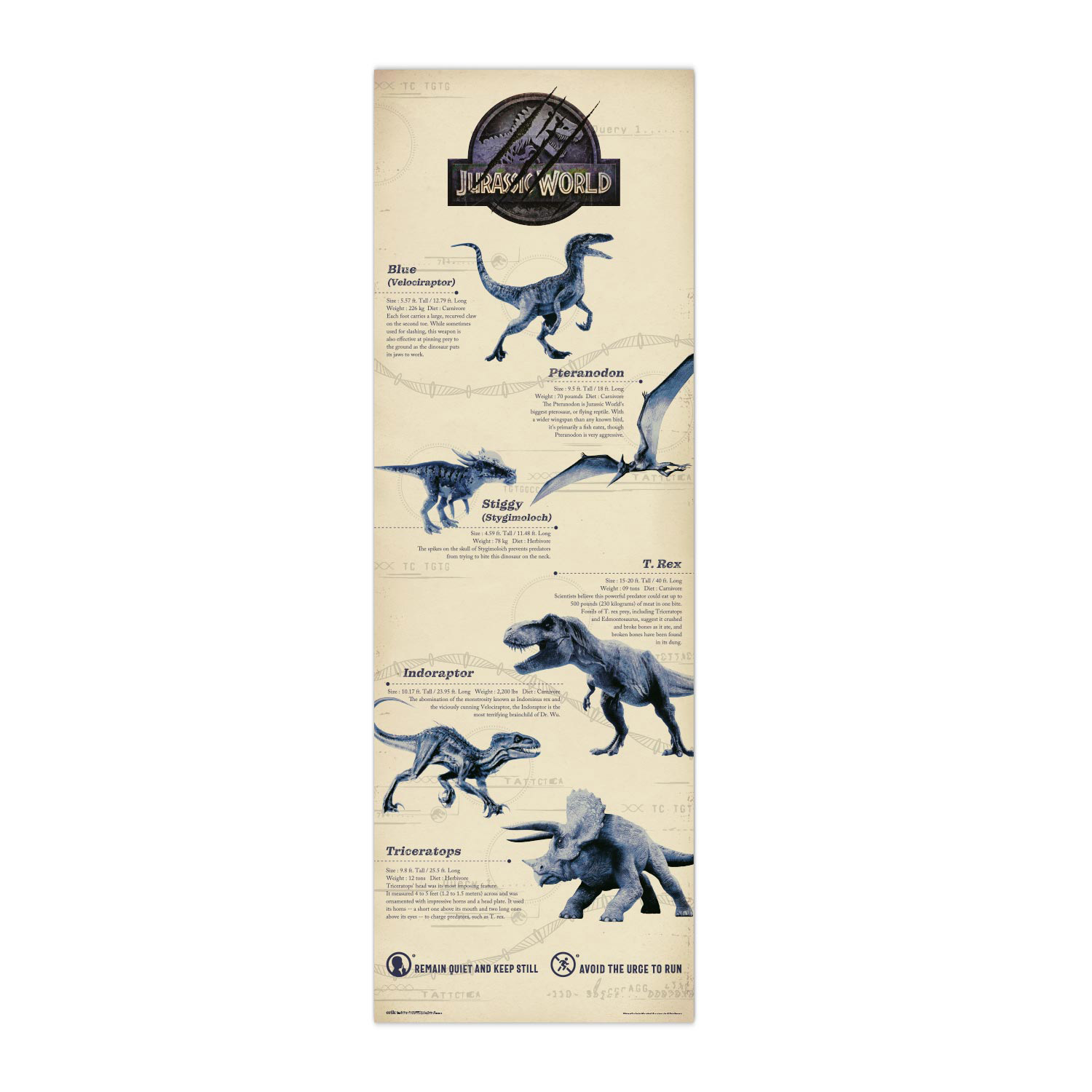Poster puerta jurassic world