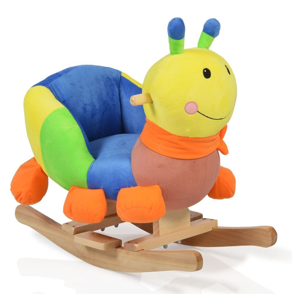 MONI Asiento de Peluche Balancín Oruga de Moni