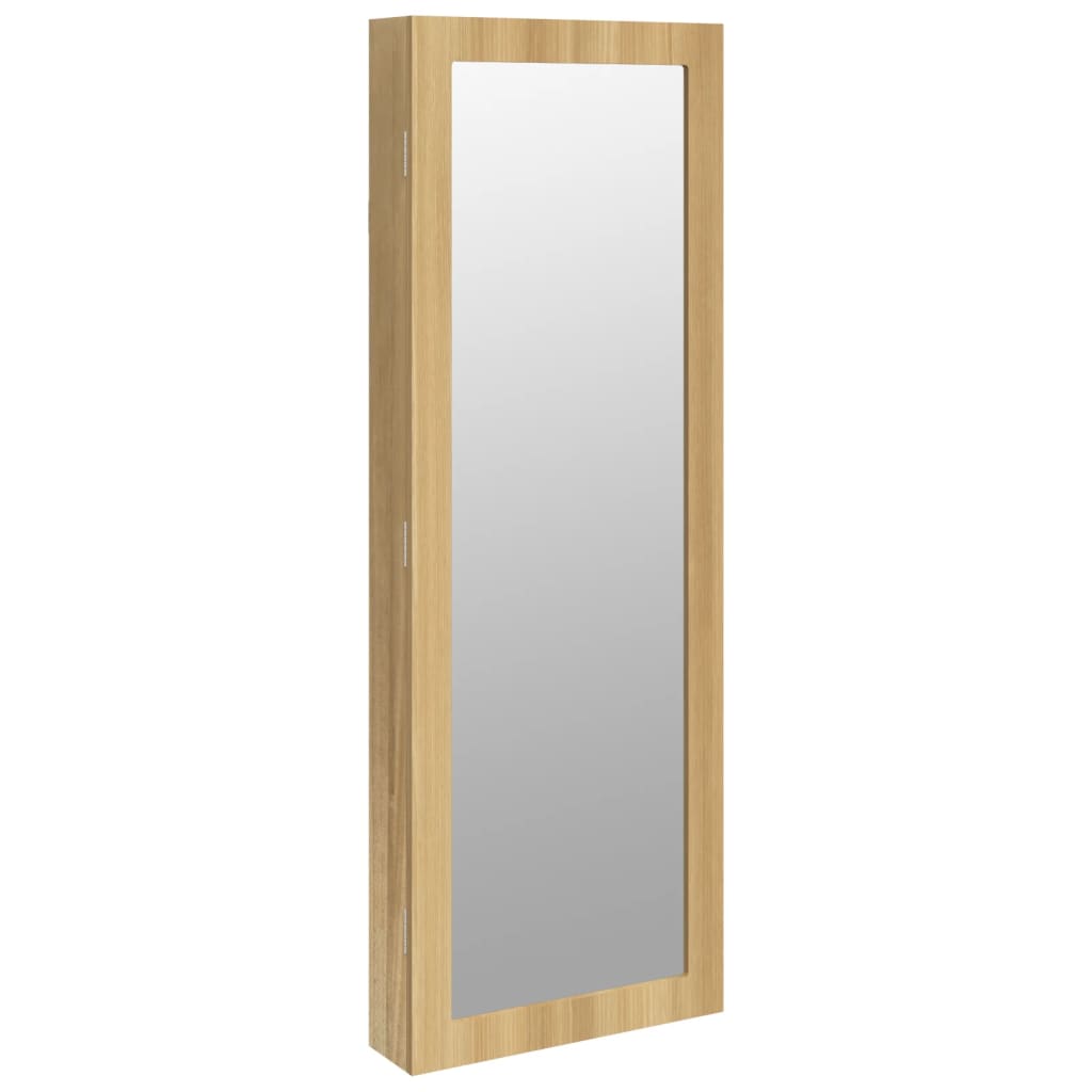 vidaXL Espejo con joyero de pared 37,5x10x106 cm armario de joyería Color Marrón,  Blanco,  Negro y mas