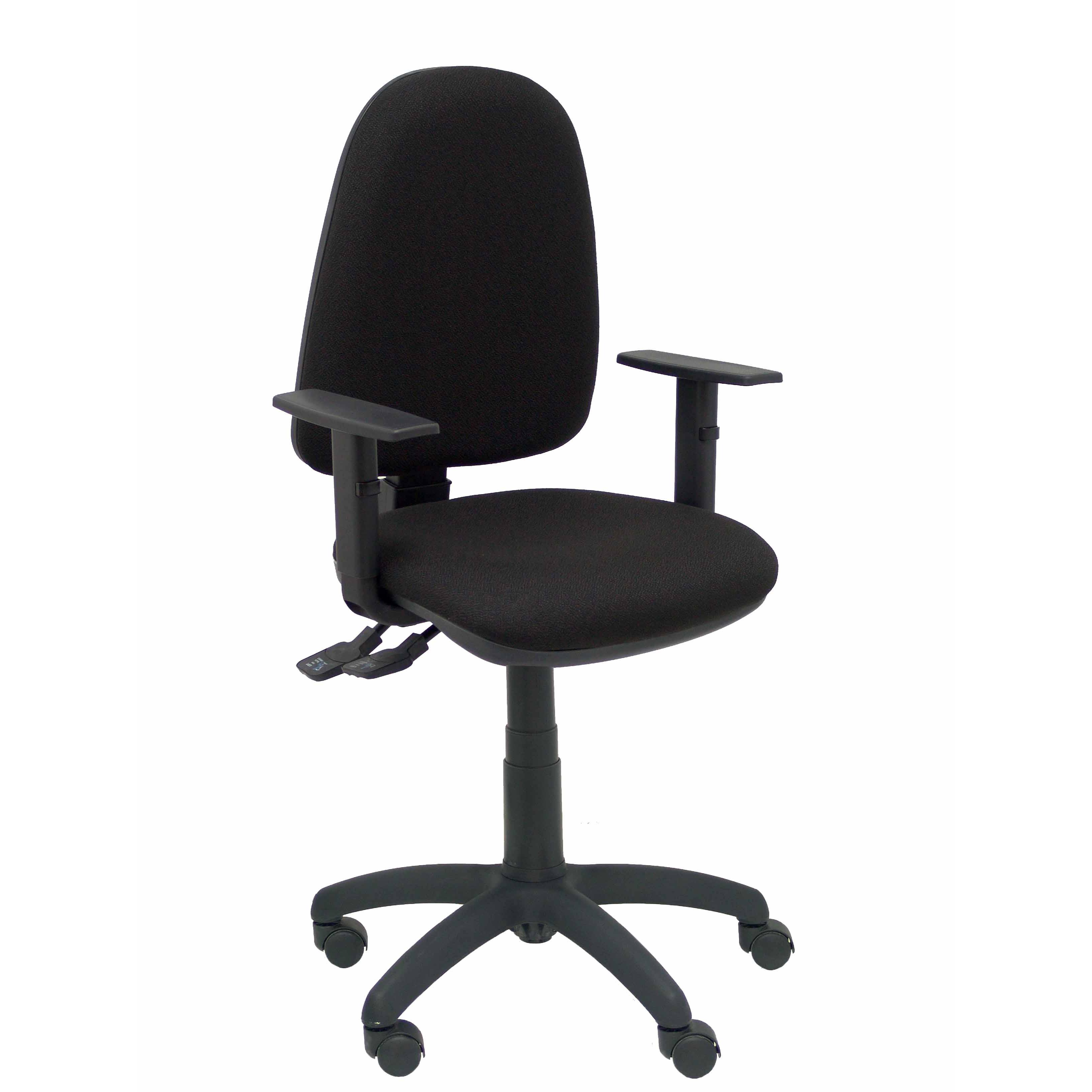 Piqueras Y Crespo Silla de Oficina Ergonómica Bali Negro con Brazos Regulables