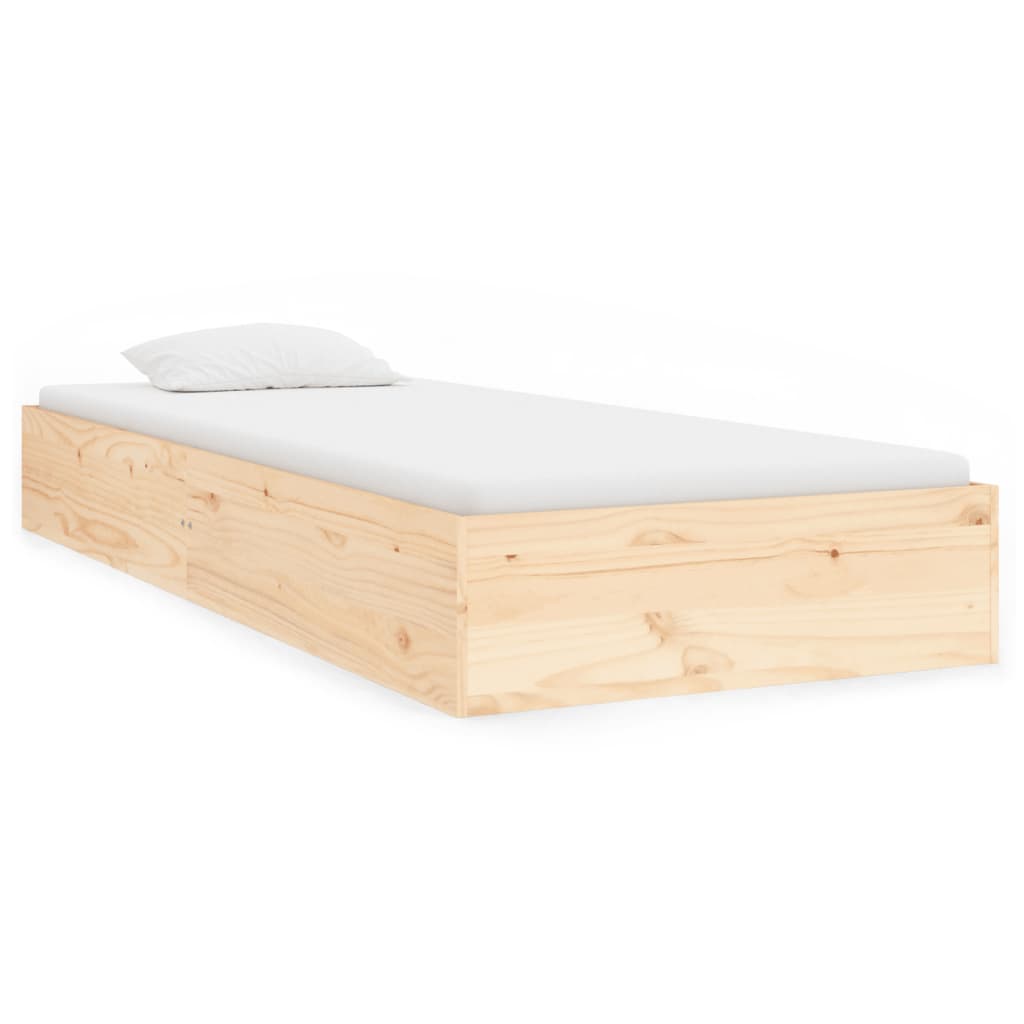 vidaXL Estructura cama individual sin colchón madera maciza 90x190 cm