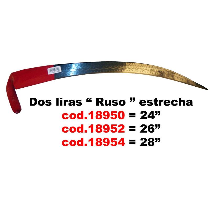 Dos liras guadaña ruso 24 estrecha sin mango p494024m
