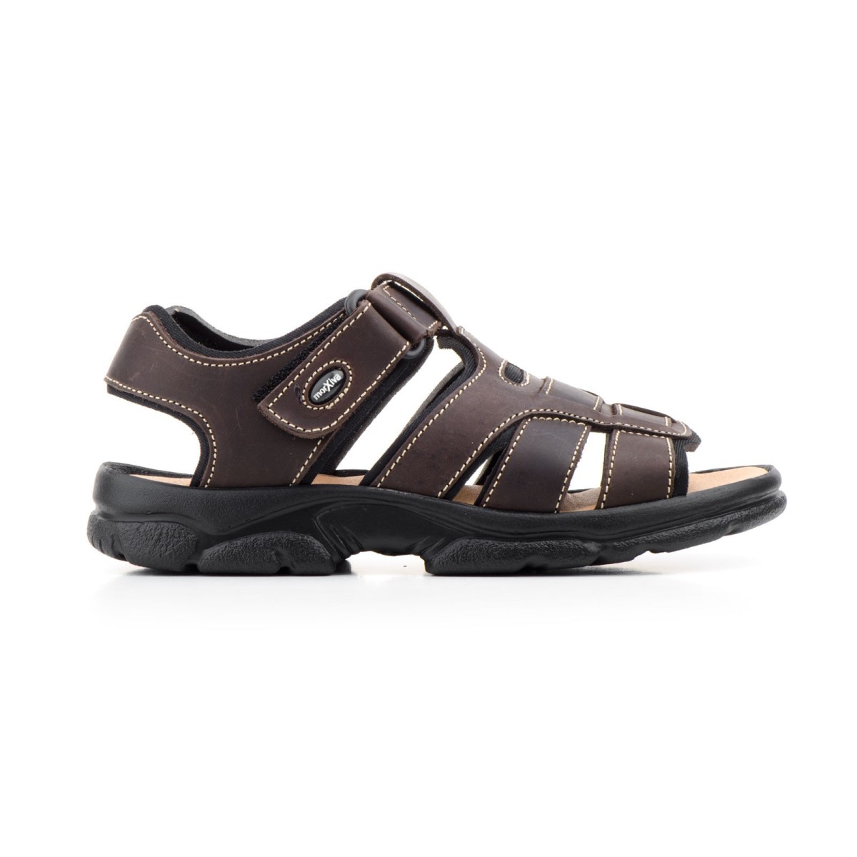 Sandalias de hombre de piel marrón by Morxiva Piel Textil Piel acolchada