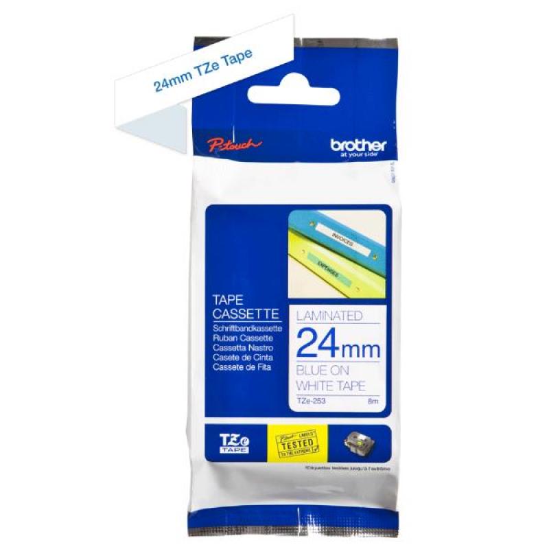 Cinta rotuladora blanco/azul24