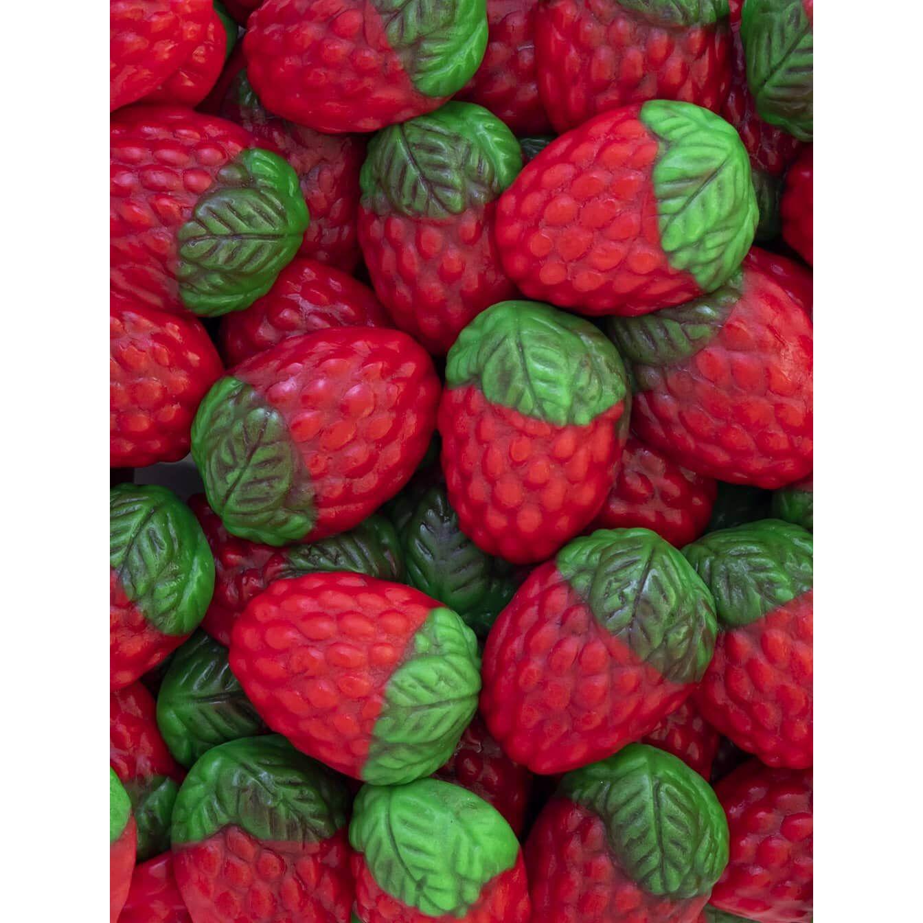 Gominolas de Vidal Rellenas en bandeja de 75 unidades - Unión de texturas que te dejará un dulce sabor en la boca y ganas de repetir - Diferentes modelos a elegir, besos, fresas, calaveras, ojos, moras... Chuches sin gluten y sin grasa
