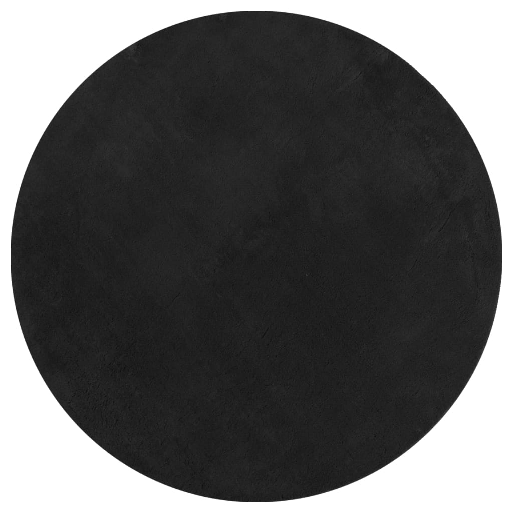 Vidaxl Alfombra de Pelo Corto Suave Lavable HUARTE Ø 160 Cm Color Antracita