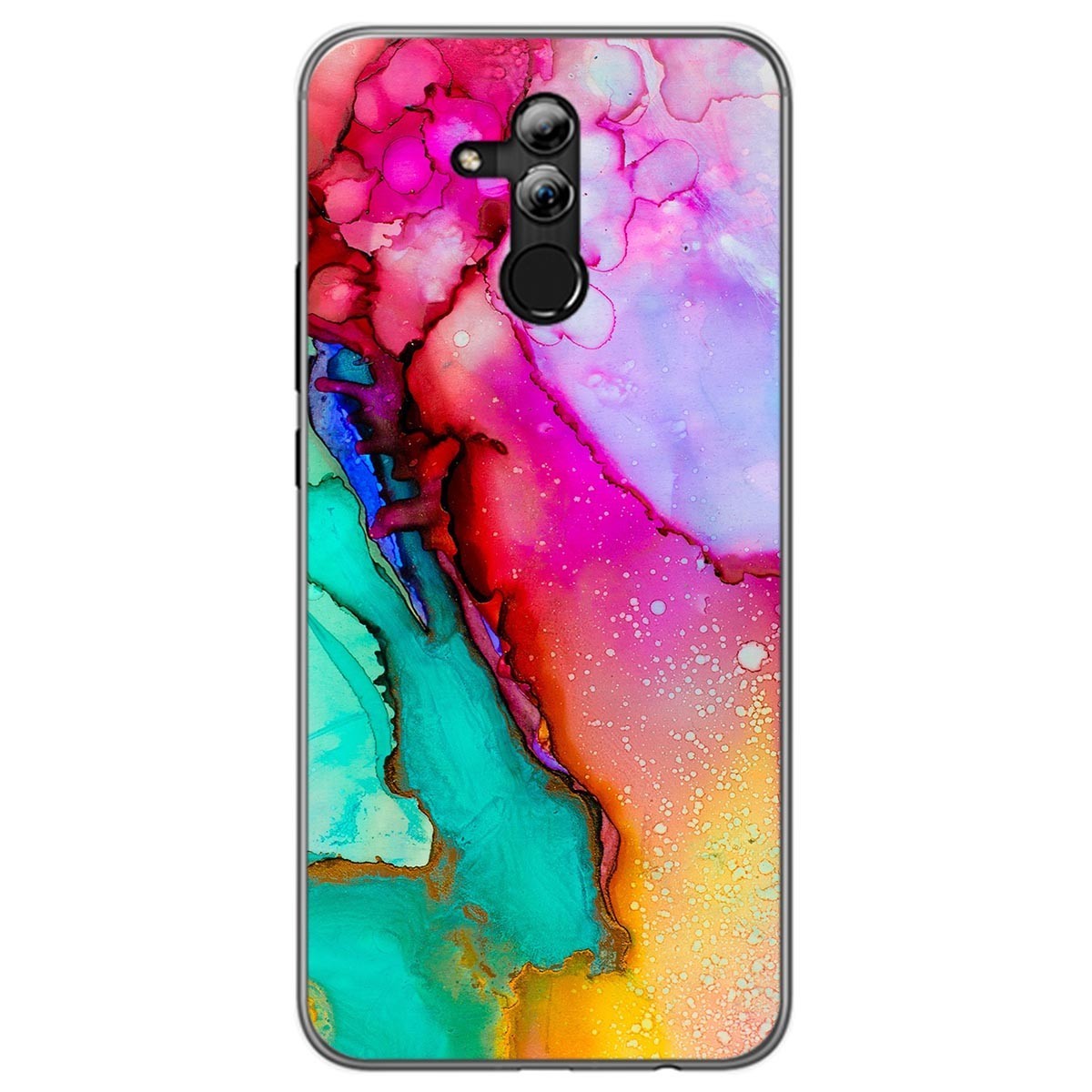 Tumundosmartphone Funda Gel Tpu para Huawei Mate 20 Lite diseño Mármol 15 Dibujos