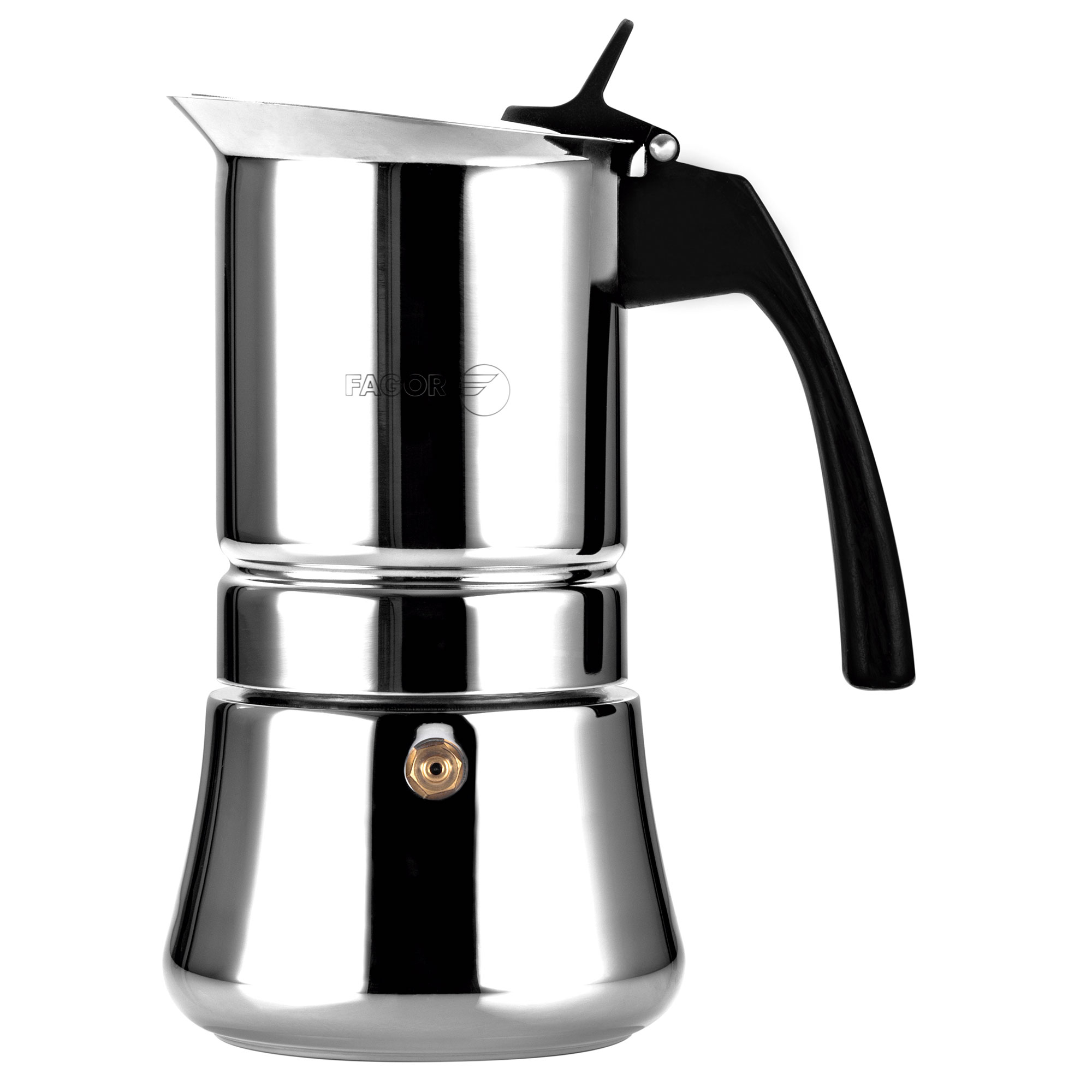 FAGOR Etnica Cafetera Italiana Inducción 6 Tazas Café, Acero Inoxidable, Todo Tipo Cocinas, Vitrocerámica, , Acero Inoxidable