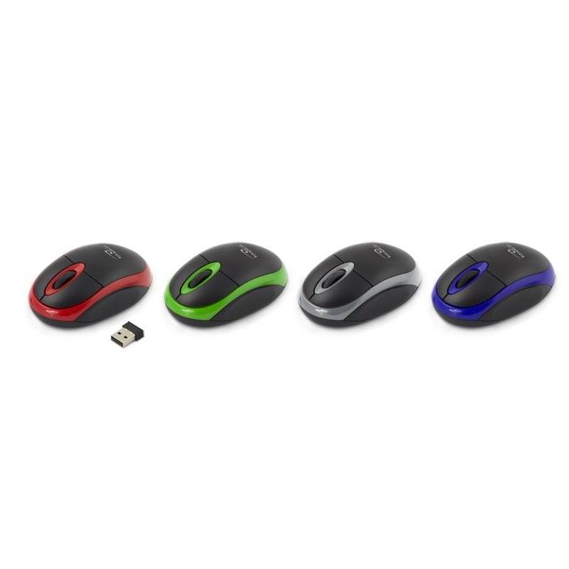 Wireless Optical Mouse Esperanza Titanum Vulture TM116R - 1000 DPI, Wireless, Silent Function, USB 2.0, Battery Powered, Black/Red - Ideal for Gaming and PC Use, Perfect as a Silent Mouse